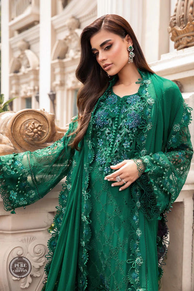 MARIA B READY TO WEAR CHIFFON EMERALD GREEN 108 – The Zaibai