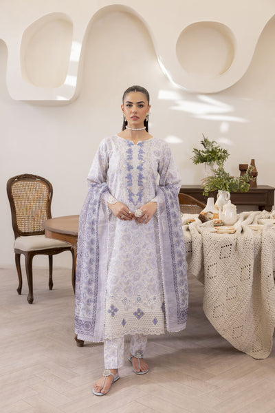 Mohagni Pret Embroidered Lawn 3 Piece Suit PLS-129