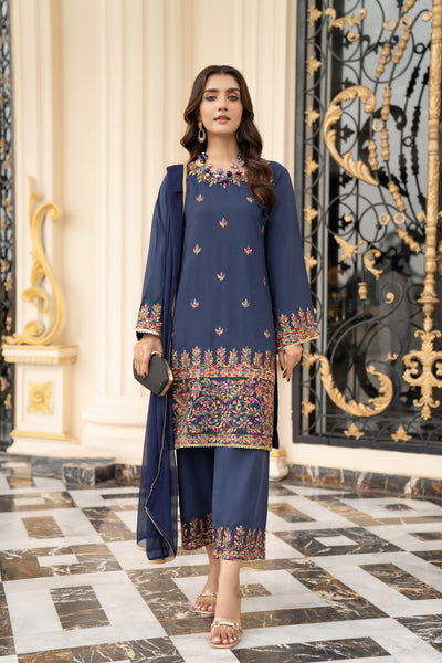 3PC LINEN READY TO WEAR DRESS BY DRESSCODE 02 – The Zaibai