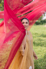 Taaron Jaisi by Mona – Matching Mother Daughter Mustard Shararah Outfits – TJM2