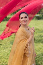Taaron Jaisi by Mona – Matching Mother Daughter Mustard Shararah Outfits – TJM2