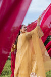Taaron Jaisi by Mona – Matching Mother Daughter Mustard Shararah Outfits – TJM2