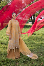 Taaron Jaisi by Mona – Matching Mother Daughter Mustard Shararah Outfits – TJM2