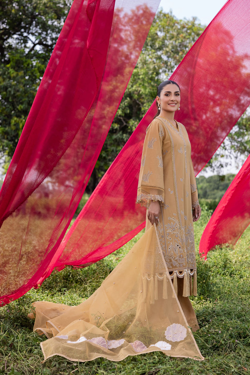 Taaron Jaisi by Mona – Matching Mother Daughter Mustard Shararah Outfits – TJM2