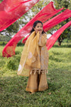 Taaron Jaisi by Mona – Matching Mother Daughter Mustard Shararah Outfits – TJM2