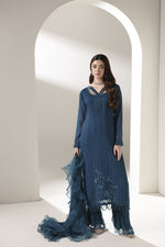 Starstruck by Ain – Teal Zari Chiffon 3pc Dress with Palazzo SBA1
