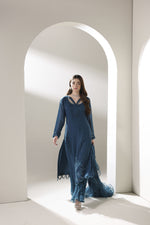 Starstruck by Ain – Teal Zari Chiffon 3pc Dress with Palazzo SBA1