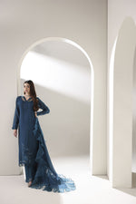 Starstruck by Ain – Teal Zari Chiffon 3pc Dress with Palazzo SBA1