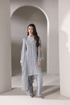 Starstruck by Ain – Silver Zari Chiffon 3pc Dress with Diamante Palazzo SBA2
