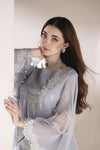 Starstruck by Ain – Silver Zari Chiffon 3pc Dress with Diamante Palazzo SBA2