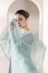 Starstruck by Ain – Sea Green Zari Chiffon 3pc Dress SBA4