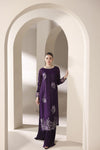 Starstruck by Ain – Plum Zari Chiffon 2pc Semi Formal Dress SBA3