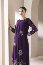 Starstruck by Ain – Plum Zari Chiffon 2pc Semi Formal Dress SBA3