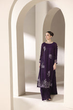 Starstruck by Ain – Plum Zari Chiffon 2pc Semi Formal Dress SBA3