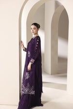 Starstruck by Ain – Plum Zari Chiffon 2pc Semi Formal Dress SBA3