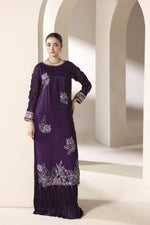 Starstruck by Ain – Plum Zari Chiffon 2pc Semi Formal Dress SBA3