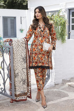 Sunset Ember Tanadora Lawn 3pc Suit – SLF4