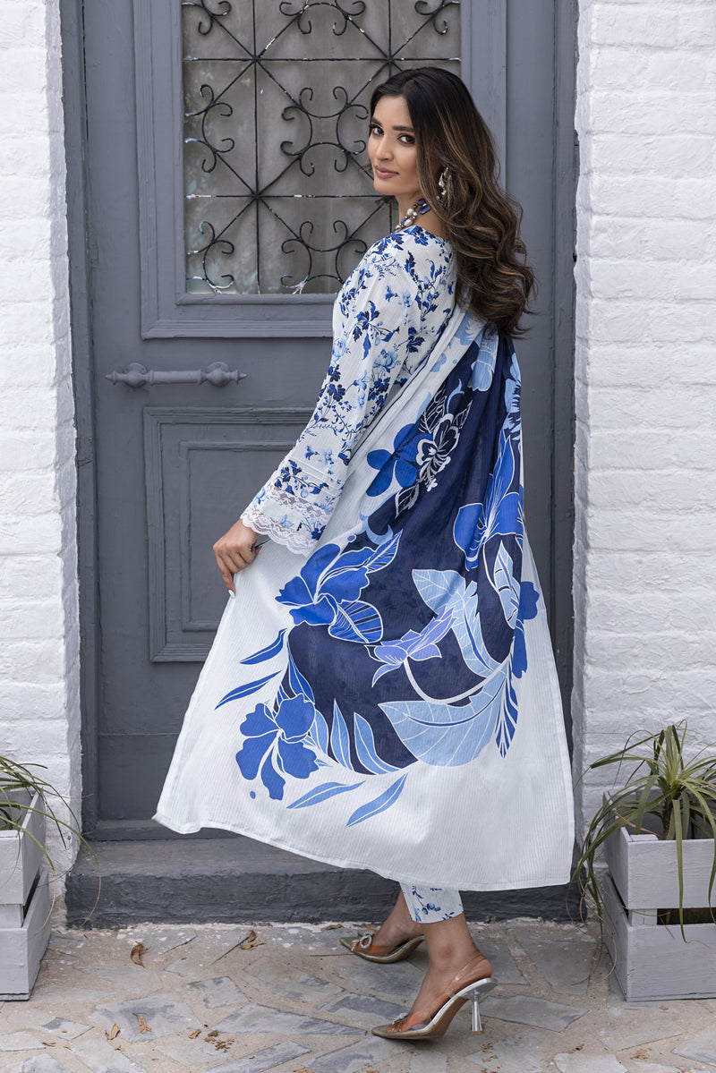 Azure Bloom Tanadora Lawn 3pc Suit – SLF7