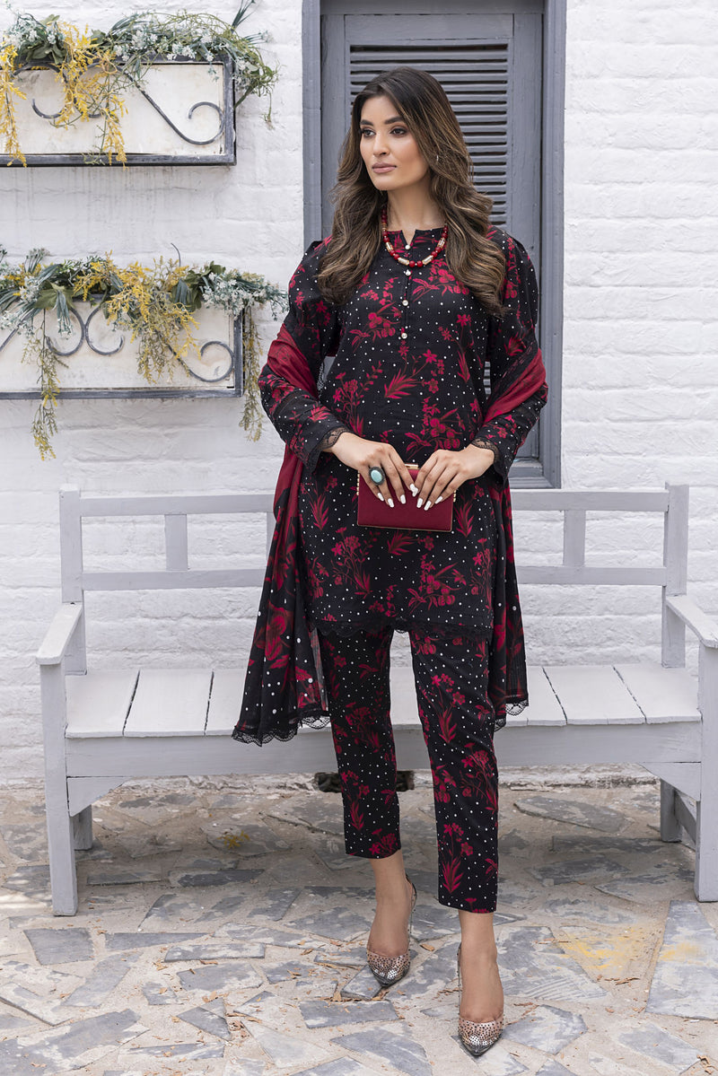 Crimson Twilight Tanadora Lawn 3pc Suit – SLF9