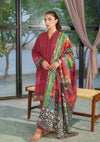 Winter Weaves by Sahar – 3pc Floral Printed Khaddar Suit with Lace Detailing WWS7