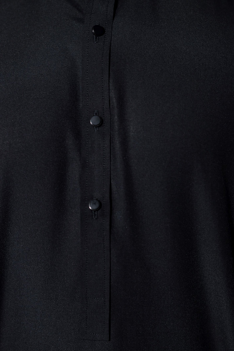 Ally's Black Classic Collar Wash & Wear Kurta Shalwar – Ready to Wear | MBA6