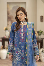 Embroidered Cotton Jacquard Suit Tasseled Shirt Reet by Mona RBY3