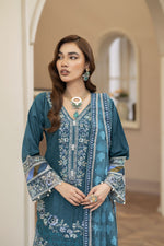 3pc Summer Embroidered Cotton Jacquard Designer Suit Reet by Mona RBY5