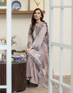 Embroidered Cotton Jacquard Suit with Panel Sharara Reet by Mona RBY4
