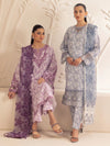 3pc Silk Lawn Printed & Embroidered Suit by Mohagni 01