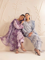 3pc Silk Lawn Printed & Embroidered Suit by Mohagni 01