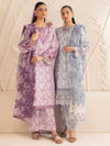 3pc Silk Lawn Printed & Embroidered Suit by Mohagni 01