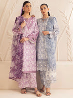 3pc Silk Lawn Printed & Embroidered Suit by Mohagni 01