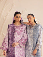 3pc Silk Lawn Printed & Embroidered Suit by Mohagni 01
