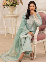 3pc Silk Lawn Printed & Embroidered Suit by Mohagni 10