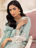 3pc Silk Lawn Printed & Embroidered Suit by Mohagni 10