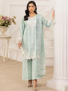 3pc Silk Lawn Printed & Embroidered Suit by Mohagni 10