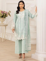 3pc Silk Lawn Printed & Embroidered Suit by Mohagni 10