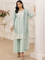 3pc Silk Lawn Printed & Embroidered Suit by Mohagni 10