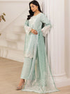 3pc Silk Lawn Printed & Embroidered Suit by Mohagni 10