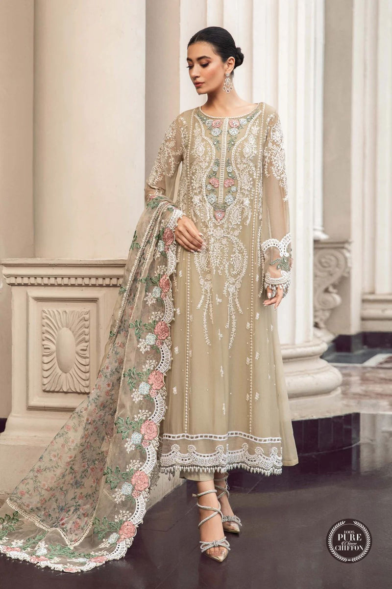 maria b chiffon dresses Chiffon Maria B Gowns Maria B Chiffon Formals 26 MPC-26-106-Slate Blue Diyas