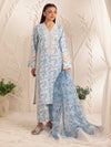 3pc Silk Lawn Printed & Embroidered Suit by Mohagni 02