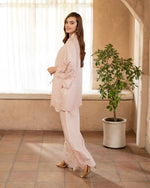 Day to Night by Mona – Raw Silk Chikankari 2pc Co-ord Gown Set DNM5