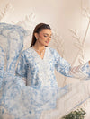 3pc Silk Lawn Printed & Embroidered Suit by Mohagni 02