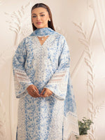 3pc Silk Lawn Printed & Embroidered Suit by Mohagni 02