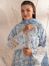 3pc Silk Lawn Printed & Embroidered Suit by Mohagni 02