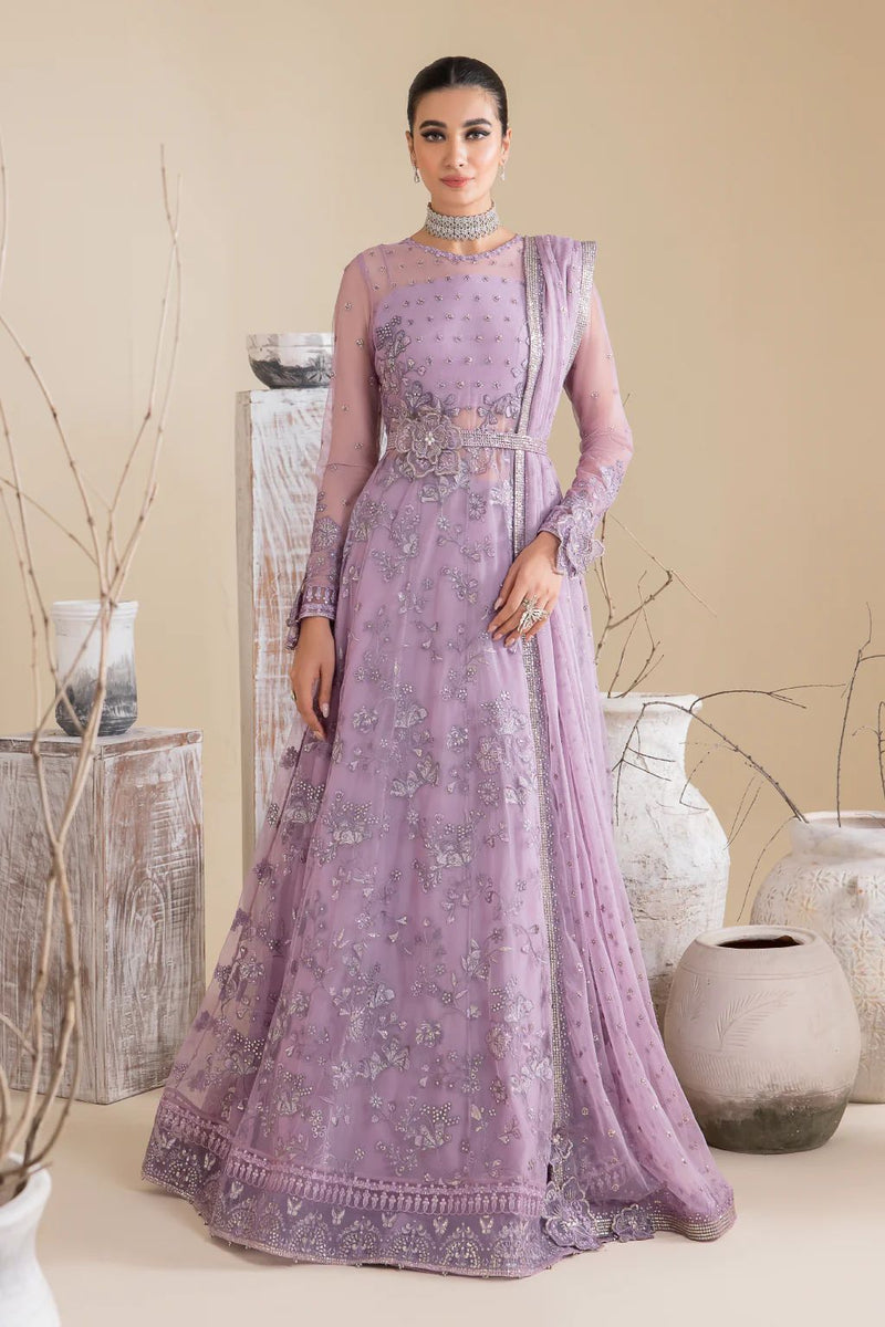 iznik purple dress Byzantium Purple Embroidered Lawn dress | Eid Lawn Collection