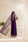 3PC EMBROIDERED CHIFFON LONG DRESS BY MOHAGNI 13