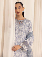 3pc Silk Lawn Printed & Embroidered Suit by Mohagni 03