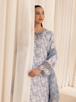 3pc Silk Lawn Printed & Embroidered Suit by Mohagni 03