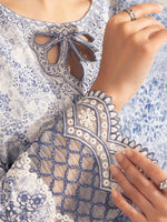 3pc Silk Lawn Printed & Embroidered Suit by Mohagni 03